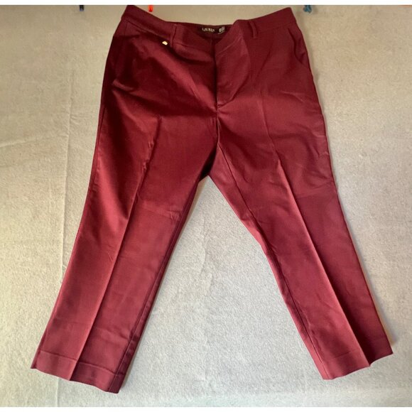 Lauren Ralph Lauren Pants - Lauren Ralph Lauren Trousers Pants Womens 16W 4 Pocket Flat Front Cotton Career
